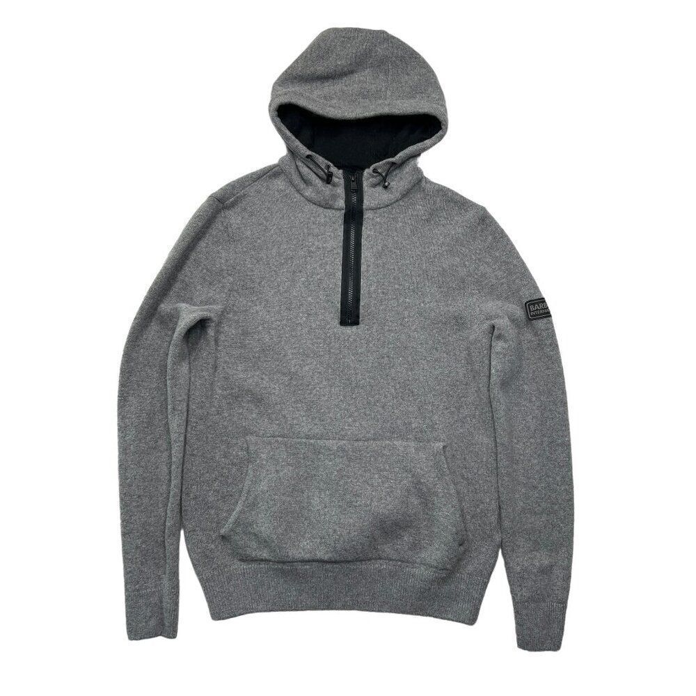 Barbour International Men's Wool 1/4 Zip Hoodie